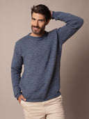 Men's Textured Stitch Crew Neck Sweater