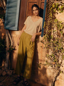 Linen Blend V-Neck T-Shirt
