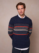 Men's Birdseye Statement Donegal Sweater
