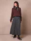 Flared Plaid Skirt
