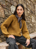 British Wool Rib Cable Sweater