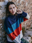 Donegal Colorblock Funnel Neck