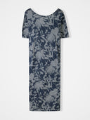 Linen Blend Button-Back Dress