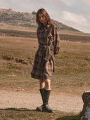 Checked Collared Shirt Dress