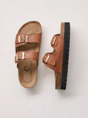 Mid-Form Double Buckle Sandals