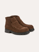 Chunky Hi-top Leather Loafer Shoes