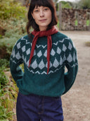 Merino Blend Lofty Diamond Yoke Sweater