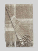 Undyed Wool Tartan Throw