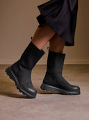 Calf-Length Chunky Boot