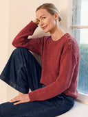 Slub Knit Button Detail Sweater