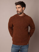 Men's Waffle Stitch Crew Sweater