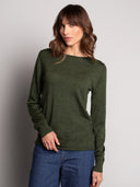 Merino Fine Knit Boat Neck Sweater