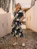 Grown-On Sleeve Midi Shirt Dress